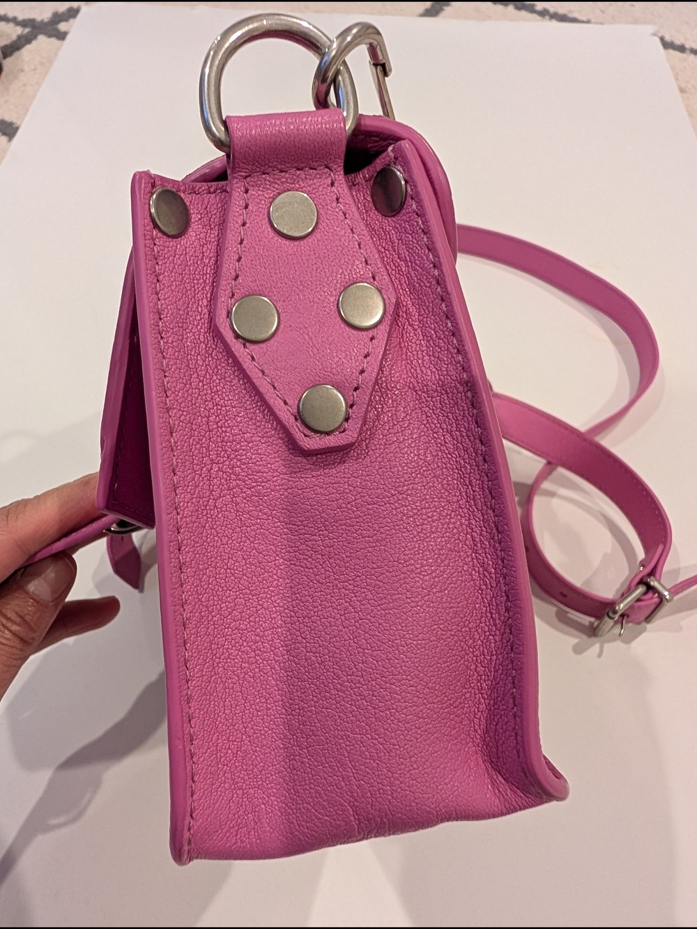 Proenza Schouler PS1 Mini Pink Leather Crossbody, Authentic - Picture 9 of 16